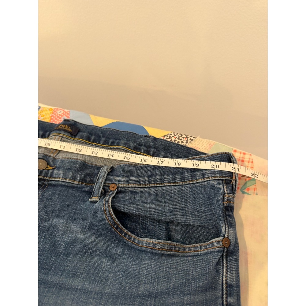 Polo Ralph Lauren Mens The Prospect Straight Blue Denim Jeans 44x30 Medium Wash - Picture 8 of 11